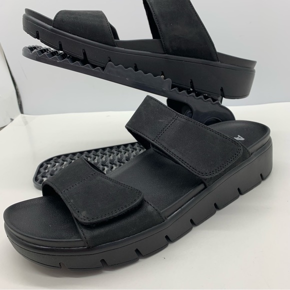 Alegria Sandals Womens 9 Black Casual Slip On Slide Beach Platform Casual - Picture 2 of 10